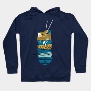 Noodles bowls connection // print // teal and aqua bowls yellow pasta Hoodie